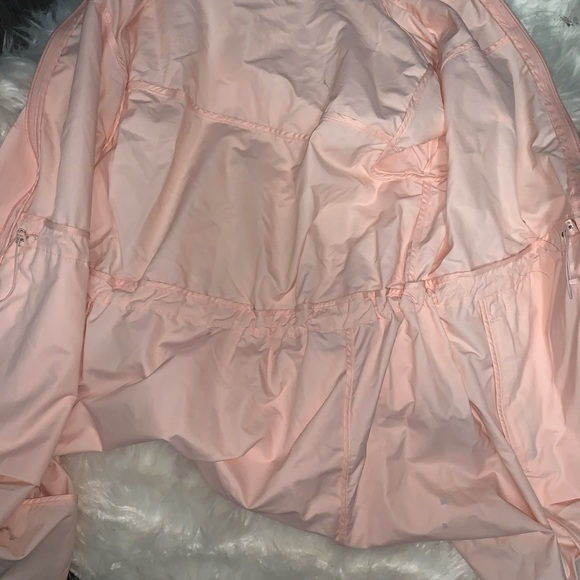 North Face Size Medium Pink Long Bomber Jacket - Picture 6 of 7
